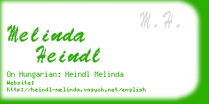 melinda heindl business card